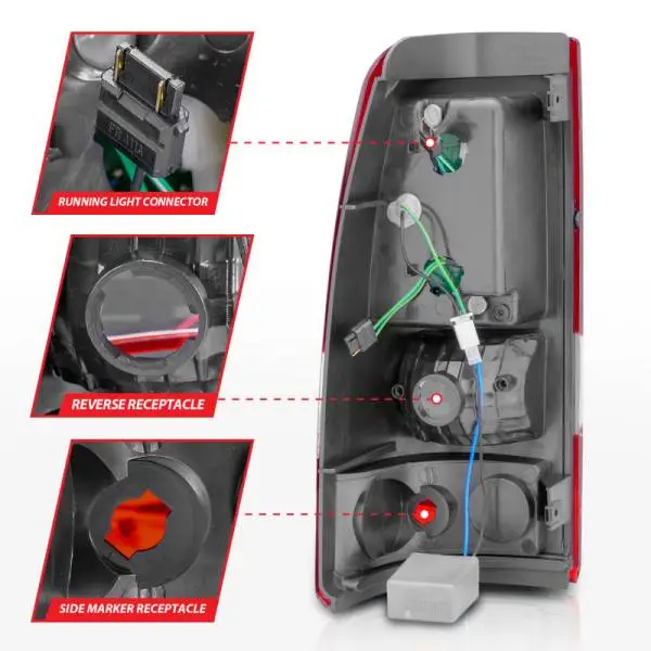 ANZO 2003-2006 Chevrolet Silverado 1500 LED Taillights Red/Clear image 14