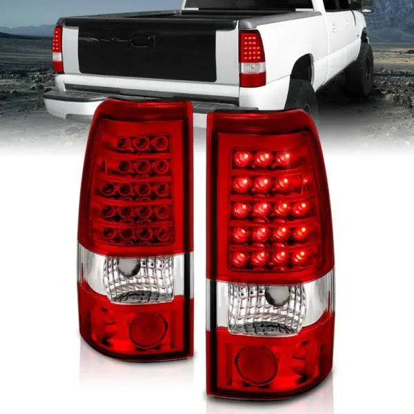 ANZO 1999-2007 Chevrolet Silverado 1500 LED Taillights Red/Clear image 6
