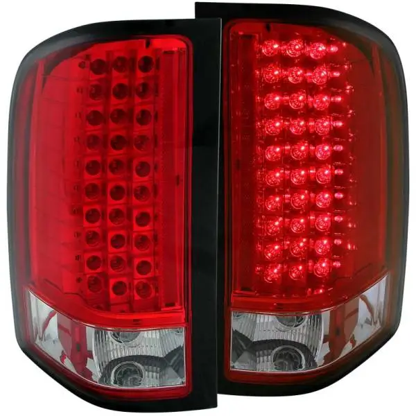 ANZO 2007-2013 Chevrolet Silverado 1500 LED Taillights Red/Clear thumbnail 2