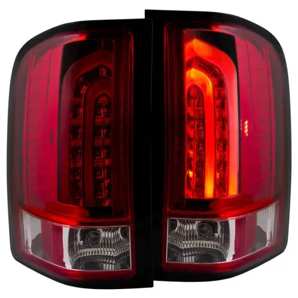 ANZO 2007-2013 Chevrolet Silverado 1500 LED Taillights Red/Clear G2 thumbnail 2