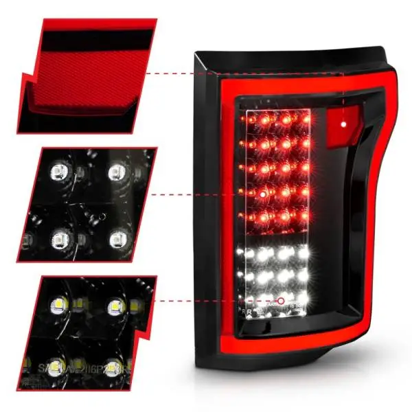 ANZO 2015-2016 Ford F-150 LED Taillights Black image 5