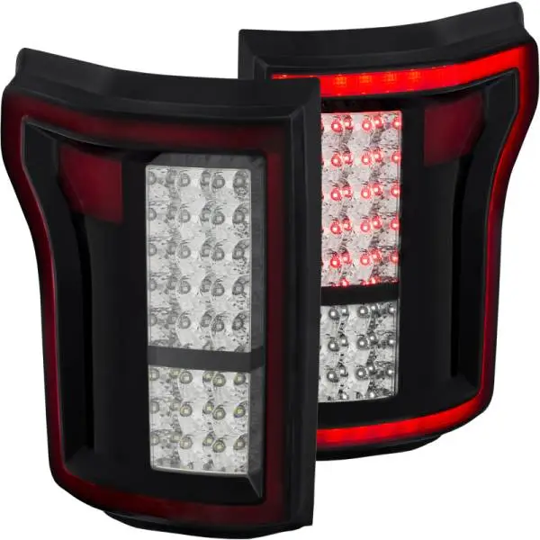 ANZO 2015-2016 Ford F-150 LED Taillights Red/Clear image 2