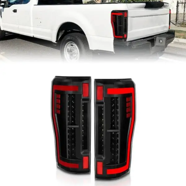 ANZO 2017+ Ford F-250 LED Taillights - Black/Clear image 2