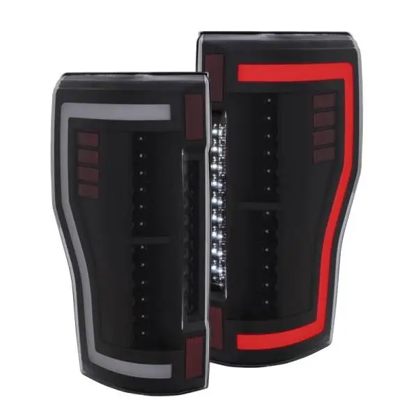 ANZO 2017+ Ford F-250 LED Taillights - Black/Clear image 3