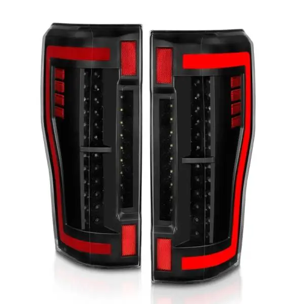 ANZO 2017+ Ford F-250 LED Taillights - Black/Clear image 9
