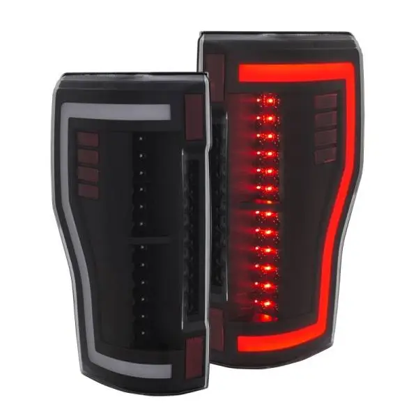 ANZO 2017+ Ford F-250 LED Taillights - Black/Clear image 10