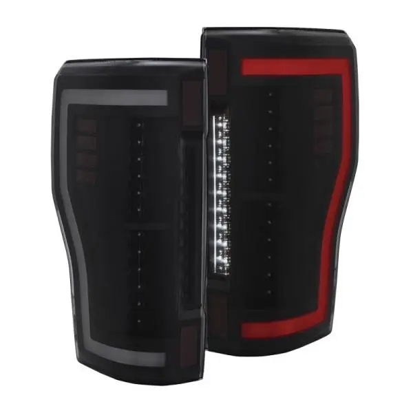 ANZO 2017+ Ford F-250 LED Taillights - Black/Smoke image 3