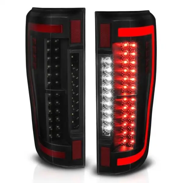 ANZO 2017+ Ford F-250 LED Taillights - Black/Smoke image 4