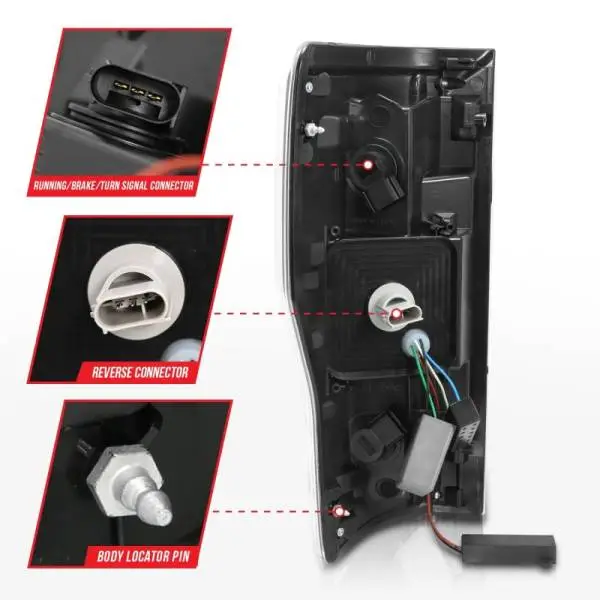 ANZO 2017+ Ford F-250 LED Taillights - Black/Smoke image 7