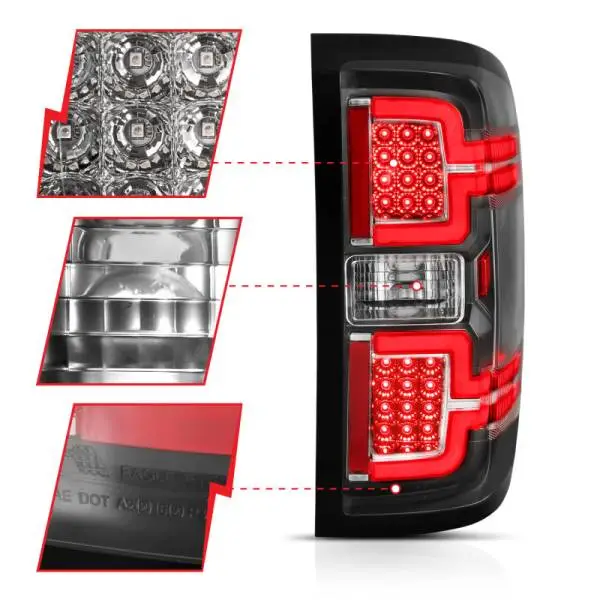 ANZO 2014-2018 Chevy Silverado 1500 LED Taillights Black thumbnail 8
