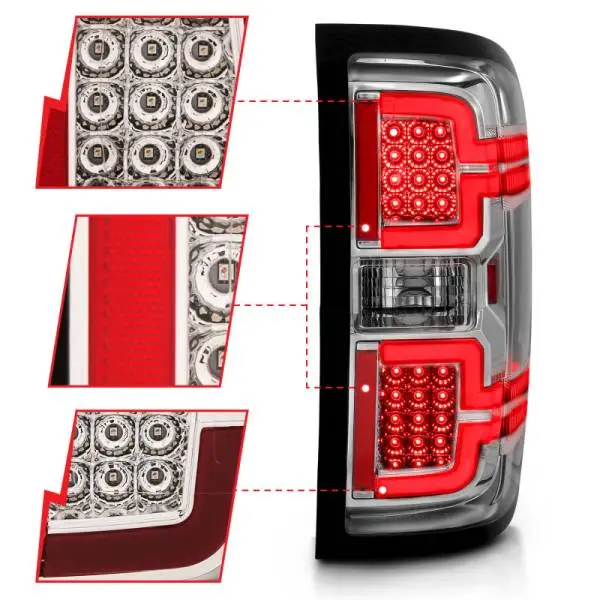 ANZO 2014-2018 Chevy Silverado 1500 LED Taillights Chrome thumbnail 8