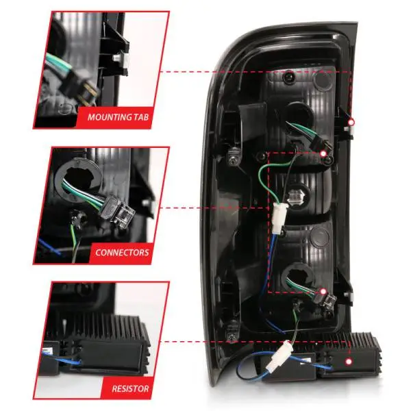 ANZO 2014-2018 Chevy Silverado 1500 LED Taillights Chrome thumbnail 9