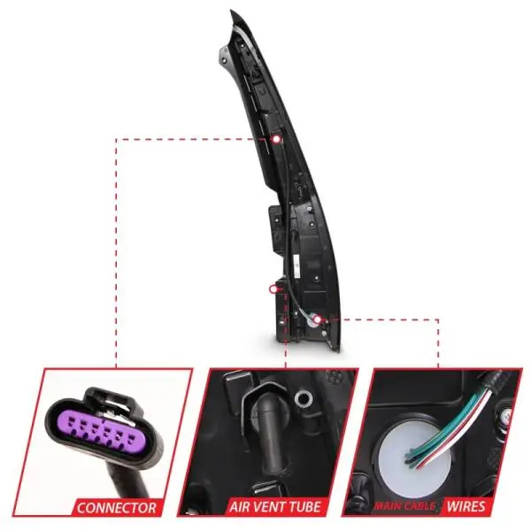 ANZO 2007-2014 Chevrolet Tahoe Led Taillights Red/Clear thumbnail 10