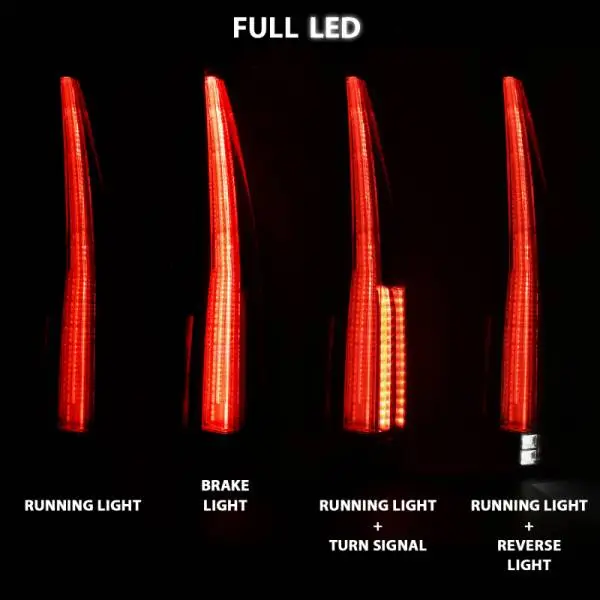 ANZO 2007-2014 Chevrolet Tahoe Led Taillights Red/Clear thumbnail 12