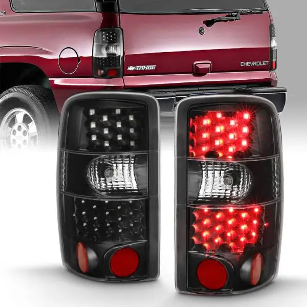 ANZO 2000-2006 Chevrolet Tahoe Led Taillights Black/Clear image 5