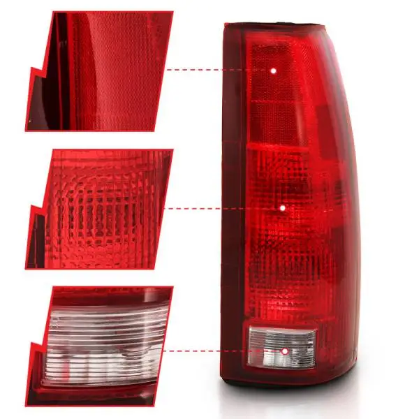 ANZO 1988-1999 Chevy C1500 Taillight Red/Clear Lens w/ Circuit Board(OE Replacement) thumbnail 4