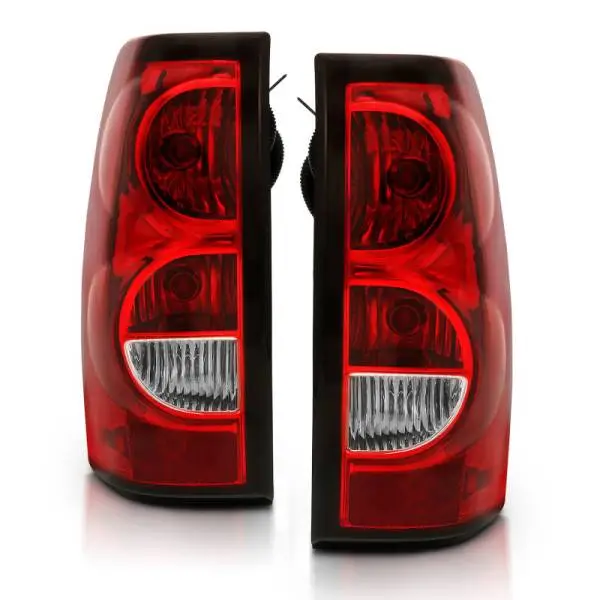 ANZO 2004-2007 Chevy Silverado Taillight Red/Clear Lens w/Black Trim (OE Replacement) image 3