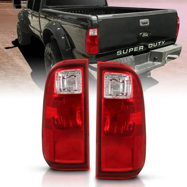 ANZO 2008-2016 Ford F-250 Taillight Red/Clear Lens (OE Replacement) thumbnail 2
