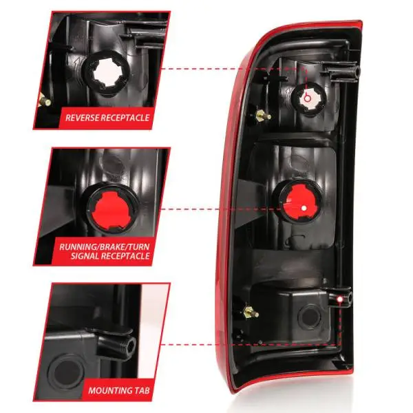 ANZO 2008-2016 Ford F-250 Taillight Red/Clear Lens (OE Replacement) thumbnail 10