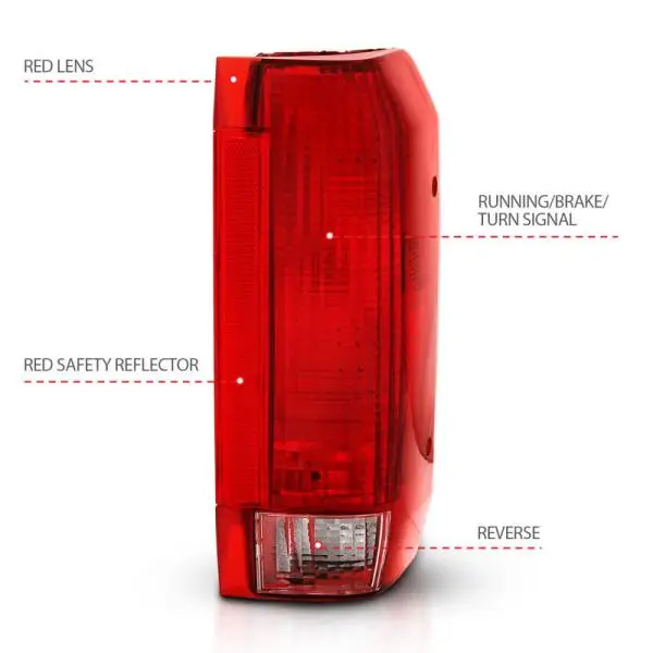 ANZO 1992-1996 Ford Bronco Taillight Red/Clear Lens (OE Replacement) thumbnail 4