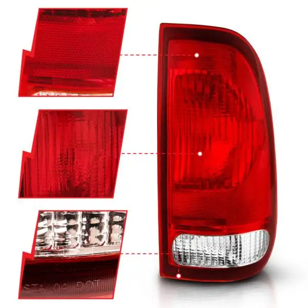 ANZO 1997-2003 Ford F-150 Taillight Red/Clear Lens (OE Replacement) thumbnail 4
