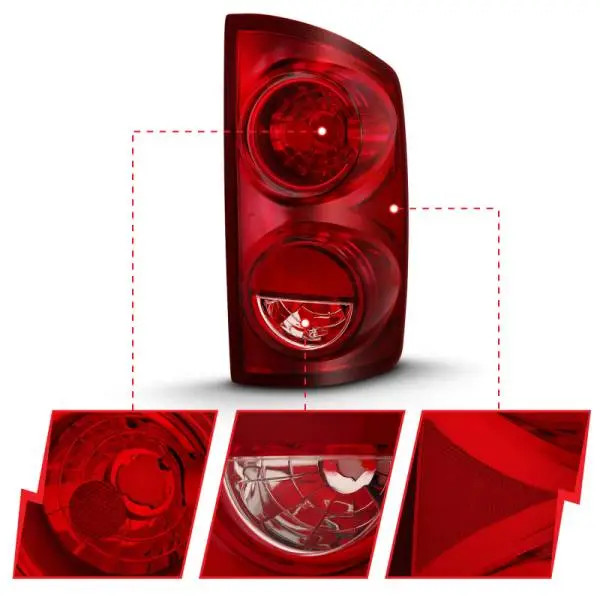 ANZO 2007-2009 Dodge Ram 1500 Tail Light Red Lens (OE) thumbnail 3