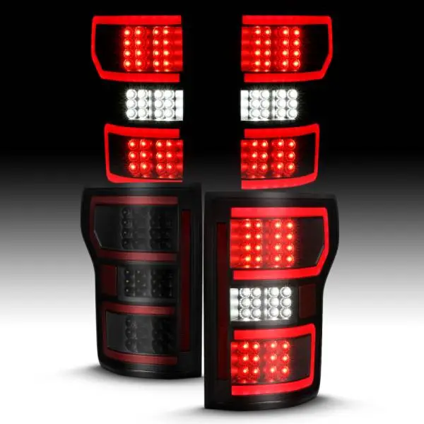 ANZO 18-19 Ford F-150 LED Taillight Black Housing Clear Lens Red Light Bar W/Sequential thumbnail 12