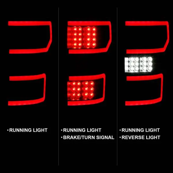 ANZO 18-19 Ford F-150 LED Taillight Black Housing Clear Lens Red Light Bar W/Sequential thumbnail 16