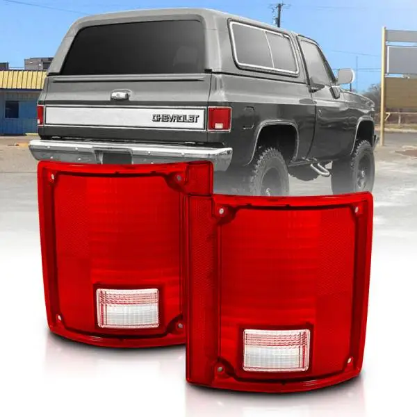 ANZO 1978-1991 Chevy Blazer Taillight Red/Clear Lens w/o Chrome Trim Fleetside (OE Replacement) thumbnail 5