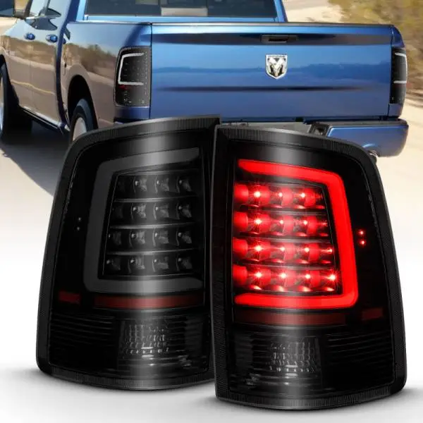 ANZO 2009-2018 Dodge Ram 1500 LED Taillight Plank Style Black w/Smoke Lens image 2