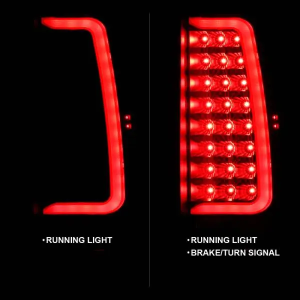 ANZO 2007-2014 Chevy Tahoe LED Taillight Plank Style Black w/Clear Lens thumbnail 3
