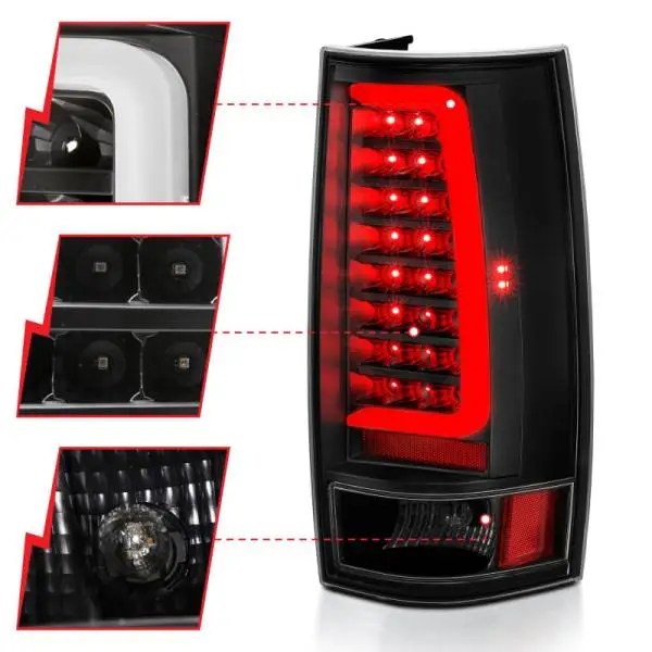ANZO 2007-2014 Chevy Tahoe LED Taillight Plank Style Black w/Clear Lens thumbnail 11