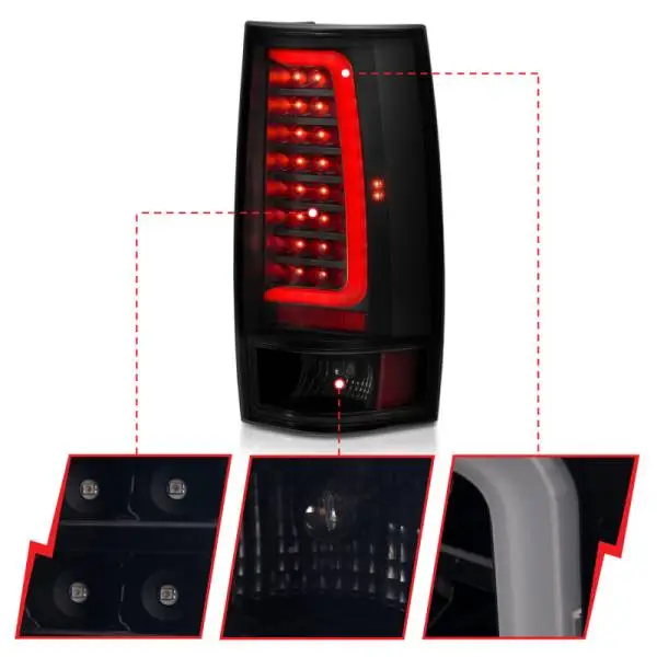 ANZO 2007-2014 Chevy Tahoe LED Taillight Plank Style Black w/Smoke Lens thumbnail 10