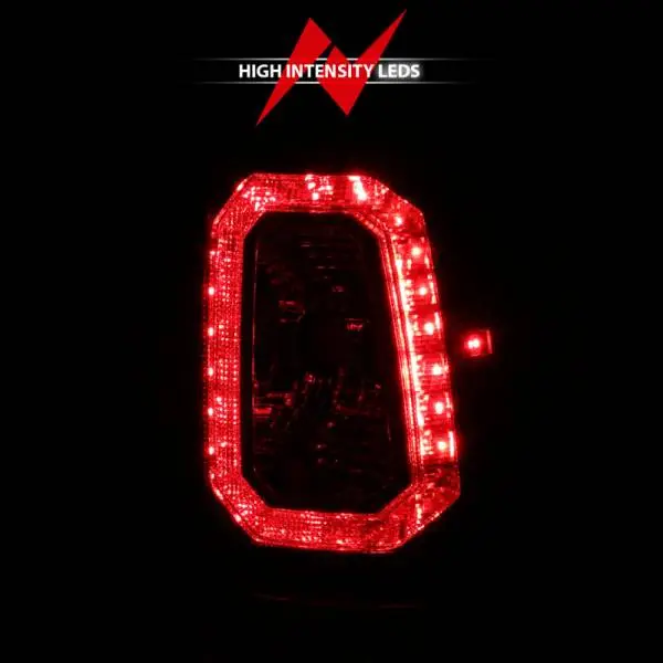 ANZO 1999-2002 Chevy Silverado 1500 LED Taillights Plank Style Chrome With Red/Clear Lens image 5