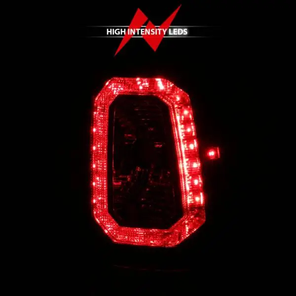 ANZO 1999-2002 Chevy Silverado 1500 LED Taillights Plank Style Chrome With Red/Clear Lens image 12