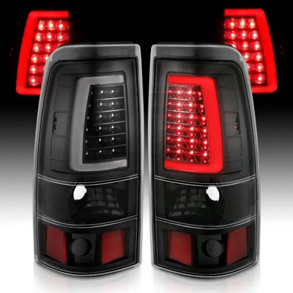 ANZO 1999-2002 Chevy Silverado 1500 LED Taillights Plank Style Black w/Clear Lens thumbnail 6
