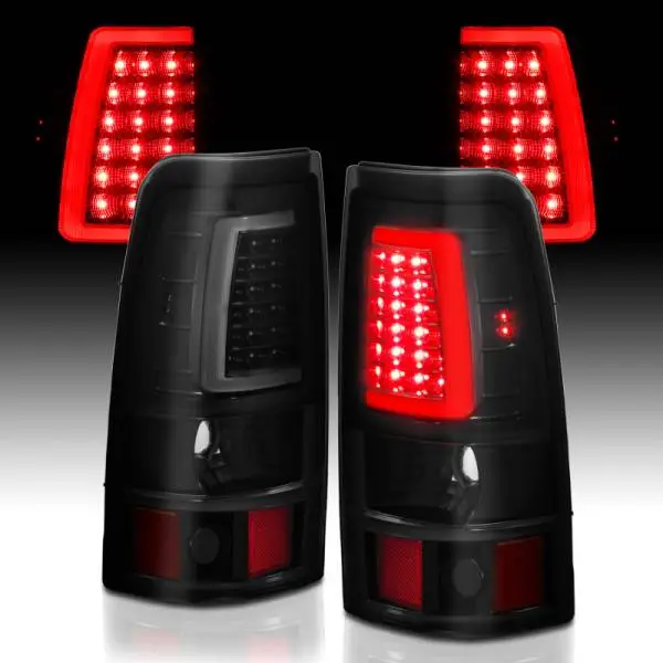 ANZO 1999-2002 Chevy Silverado 1500 LED Taillights Plank Style Black w/Smoke Lens thumbnail 15