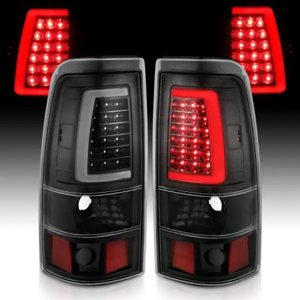 ANZO 2003-2006 Chevy Silverado 1500 LED Taillights Plank Style Black w/Clear Lens thumbnail 6