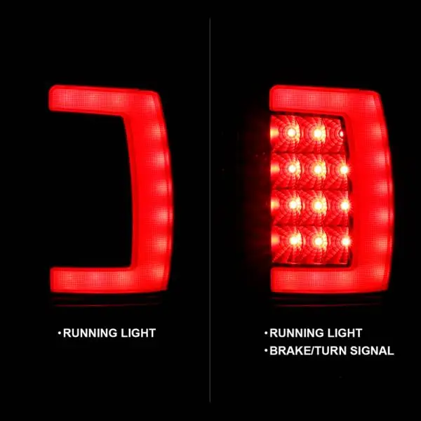 ANZO 1994-2001 Dodge Ram 1500 LED Taillights Plank Style Black w/Clear Lens thumbnail 10