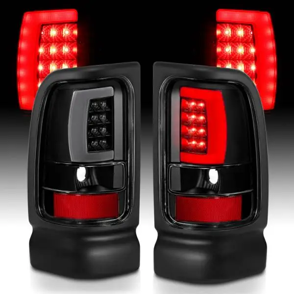 ANZO 1994-2001 Dodge Ram 1500 LED Taillights Plank Style Black w/Clear Lens thumbnail 15