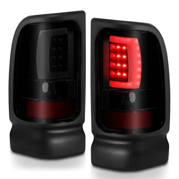 ANZO 1994-2001 Dodge Ram 1500 LED Taillights Plank Style Black w/Smoke Lens thumbnail 7