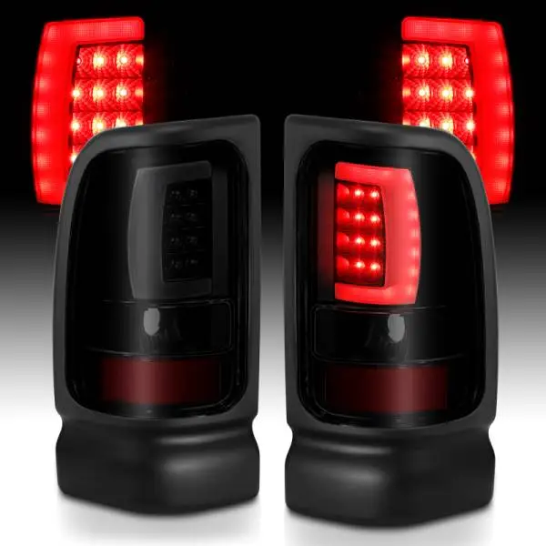 ANZO 1994-2001 Dodge Ram 1500 LED Taillights Plank Style Black w/Smoke Lens thumbnail 15