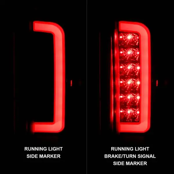 ANZO 1987-1996 Ford F-150 LED Taillights Black Housing Clear Lens (Pair) thumbnail 3