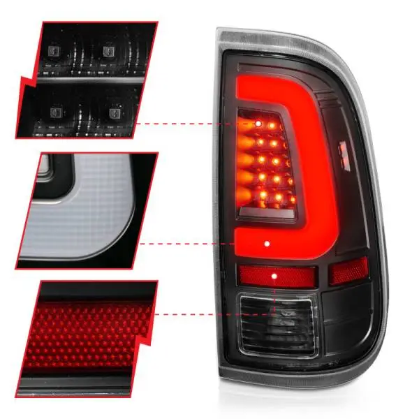 ANZO 2008-2016 Ford F-250 LED Taillights Black Housing Clear Lens (Pair) thumbnail 4