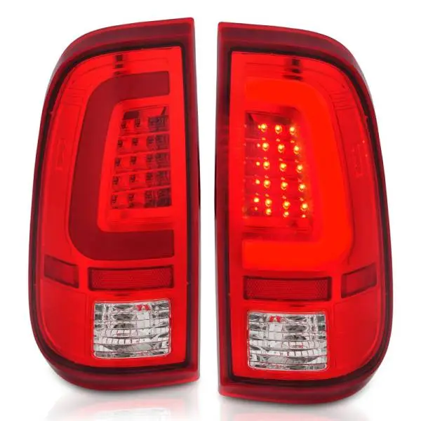 ANZO 2008-2016 Ford F-250 LED Taillights Chrome Housing Red/Clear Lens (Pair) thumbnail 8