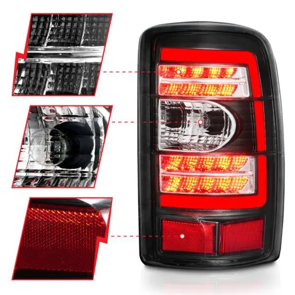 ANZO 2000-2006 Chevrolet Tahoe LED Tail Lights w/ Clear Lens Black Housing thumbnail 10