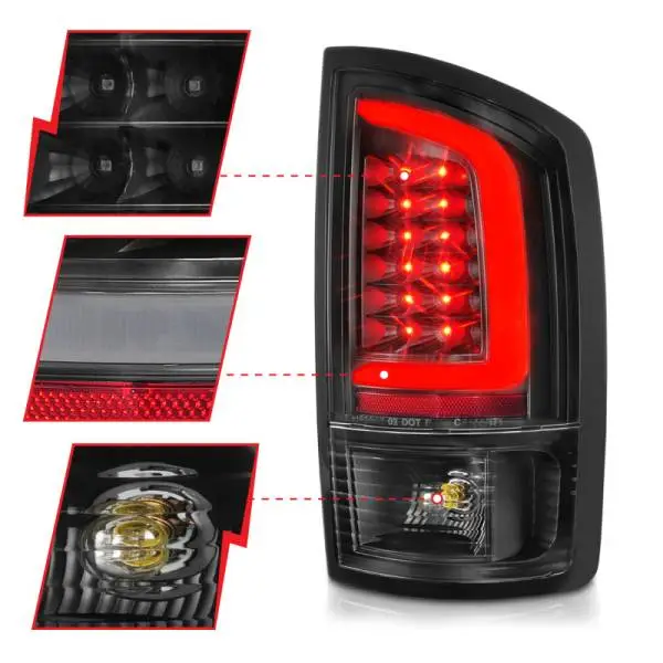 ANZO 2002-2006 Dodge  Ram 1500 LED Tail Lights w/ Light Bar Black Housing Clear Lens thumbnail 9