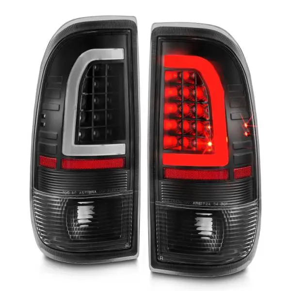 ANZO 1997-2003 Ford F-150 LED Tail Lights w/ Light Bar Black Housing Clear Lens thumbnail 3