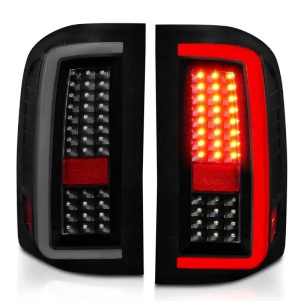 ANZO 2007-2013 Chevrolet Silverado1500/ 2500/ 3500 LED Tail Lights w/ Light Bar Black Housing Smoke thumbnail 14