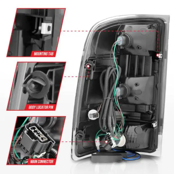 ANZO 2007-2013 GMC Sierra LED Tail Lights w/ Light Bar Black Housing Smoke Lens thumbnail 12